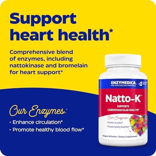 Enzymedica Natto-K Capsules, Vegan, Gluten Free, Kosher - 90 Capsules Gsupps Australia