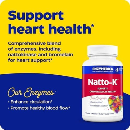 Enzymedica Natto-K Capsules, Vegan, Gluten Free, Kosher - 90 Capsules Gsupps Australia