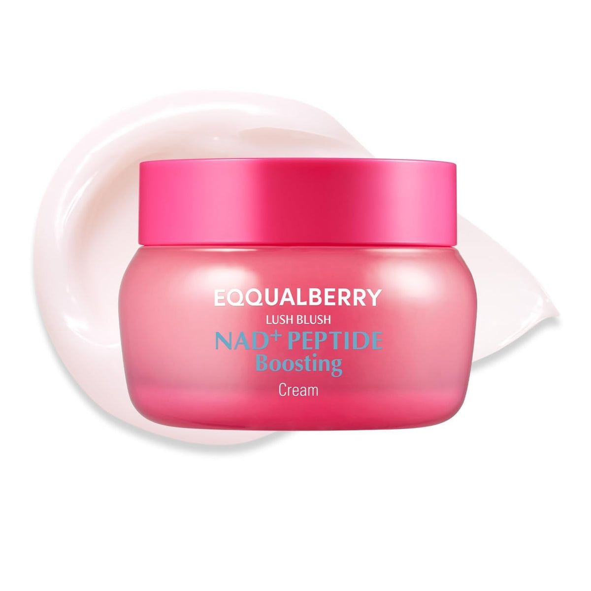 EQQUALBERRY NAD+ Peptide Boosting Cream – NAD+ 5% & 13 Peptides Anti-Aging Korean Skincare Face & Body Cream | Firming & Lifting Pink Neck Cream for Sagging Skin (1.69 fl.oz / 50ml) EQQUALBERRY