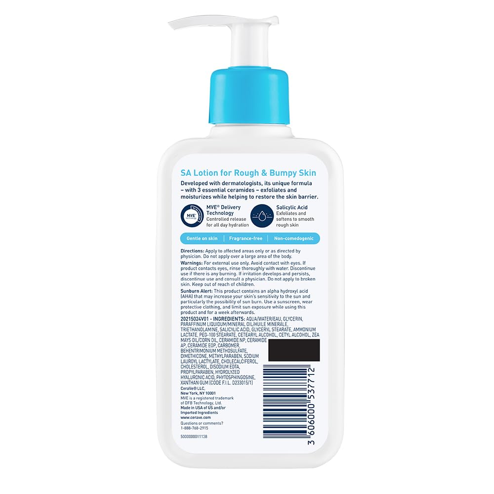 CeraVe Salicylic Acid Lotion, Body Lotion for Rough & Bumpy Skin, 8oz CeraVe