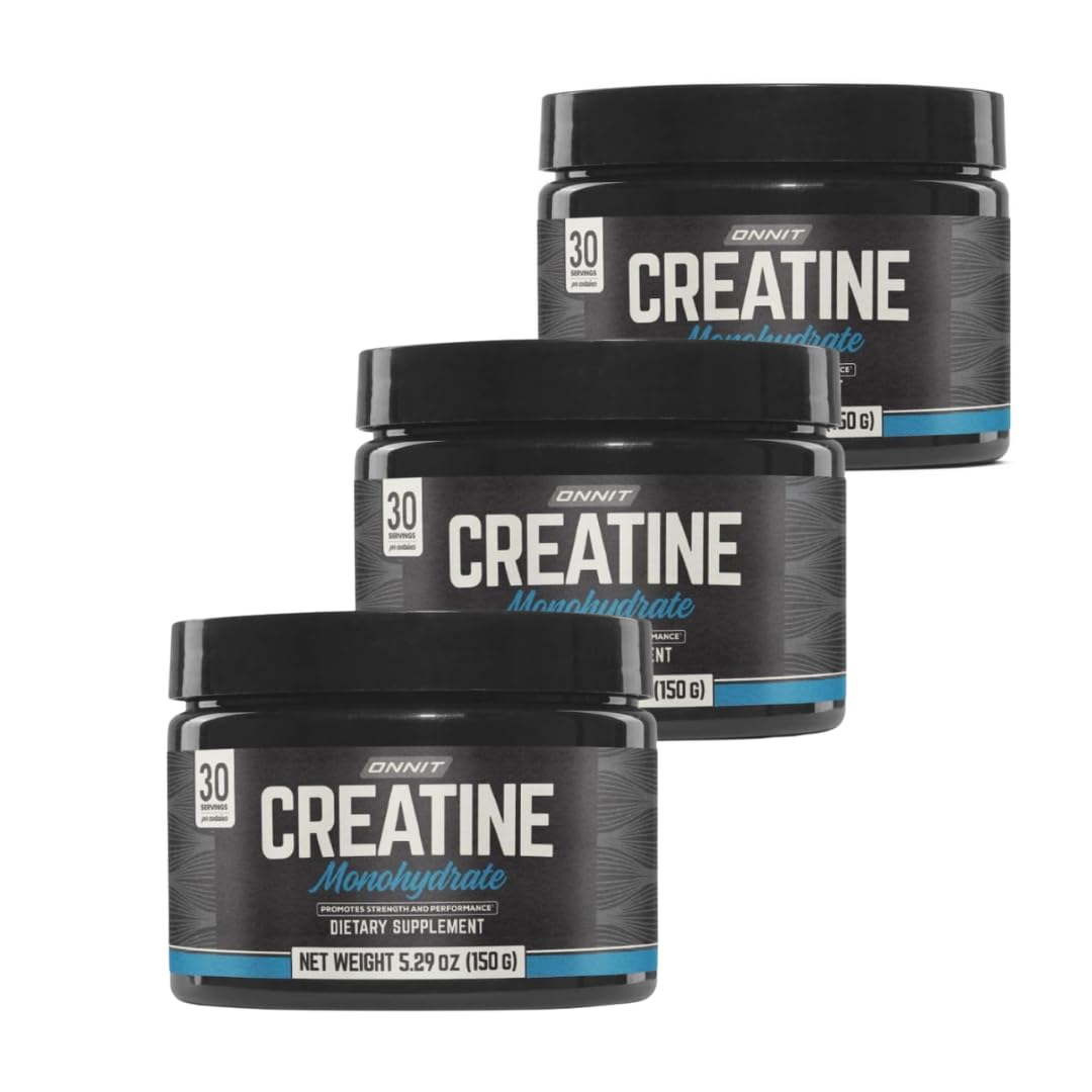 ONNIT Creatine Monohydrate Powder, IGEN™ Non-GMO Tested – 5g Premium Creatine for Muscle Strength, Power & Lean Mass, Supports Brain Health & Cellular Energy, Unflavored, 30 Servings, 5.29 oz 2-Pack