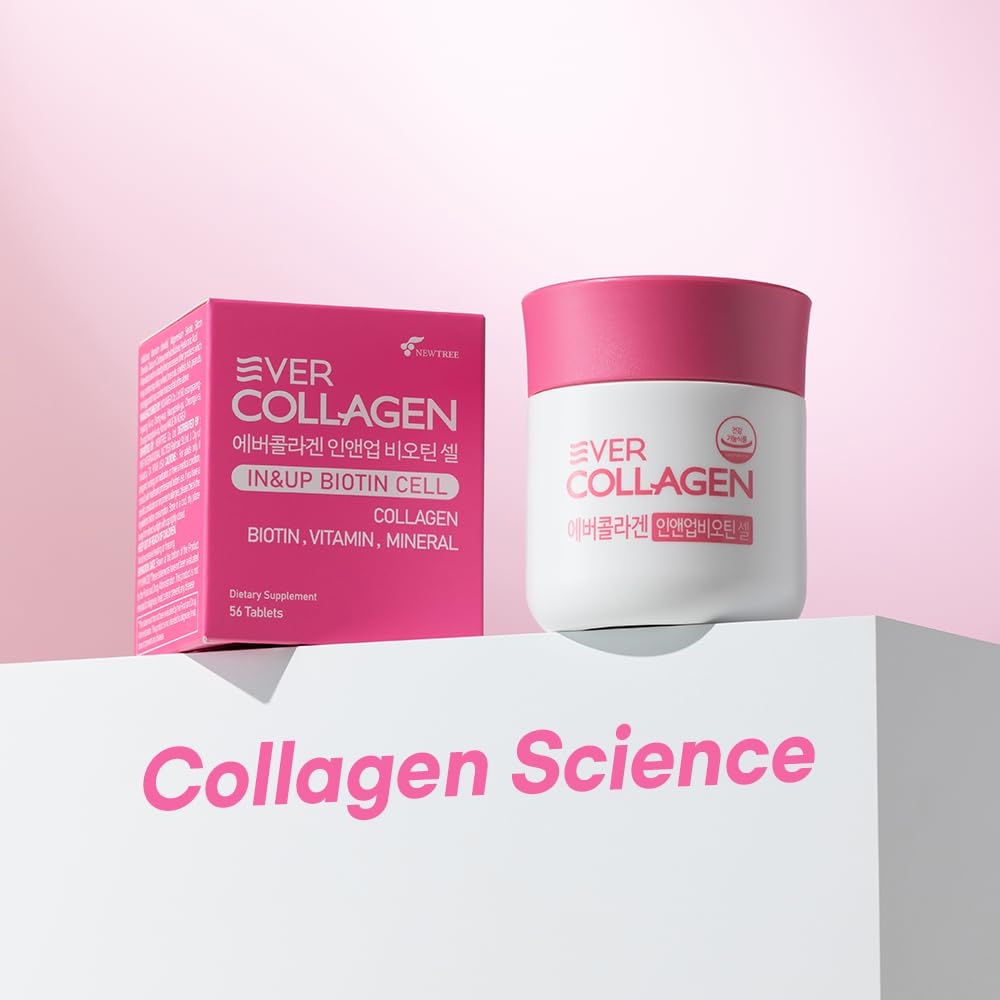 Ever Collagen in&UP Biotin Cell, Low Molecular Marine Fish Collagen Peptides Tablets with Vitamin Selenium Supplements - Healthy Skin, Hair, Nail for Women - Antioxidant Supplement EVER COLLAGEN TIME buy australia supplements