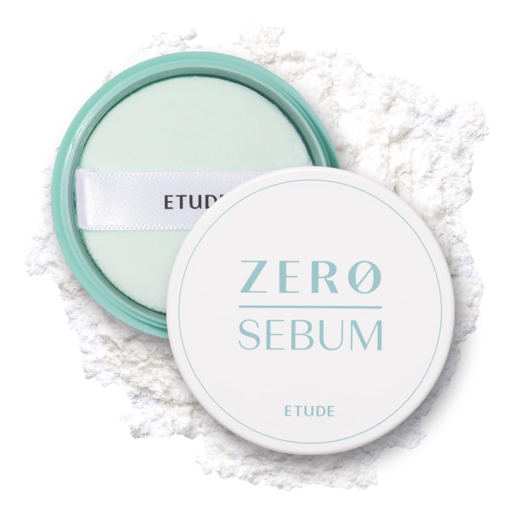 ETUDE Zero Sebum Loose Setting Powder for Oily Skin, Soft Matte, 0.14 oz ETUDE