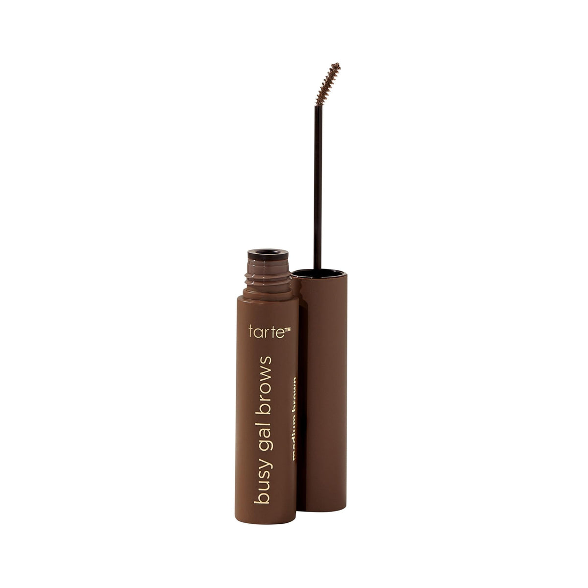 tarte busy gal tinted brow gel – 3-in-1 Waterproof Longwear Eyebrow Gel to Shape, Tint & Set Brows, Infused with Vitamin E, Vegan & Cruelty-Free, full size, med brown tarte
