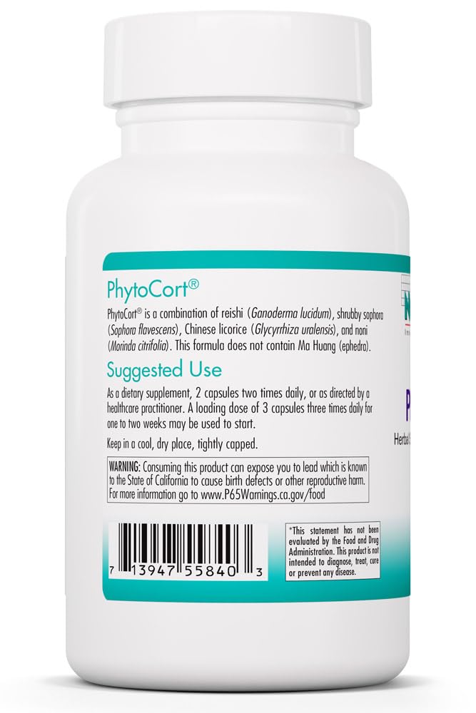 Nutricology PhytoCort Supplement - Respiratory Support, Lung Health, Lung Detox, Lung Cleanse, Healthy Breathing, Herbal Support, Reishi, Licorice, Noni, Vegetarian Capsules - 120 Count Nutricology buy australia supplements