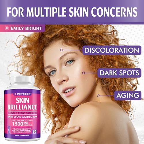 Glutathione Capsules - 1,500mcg Glutathione Supplement - Skin Tone Enhancer - Targets Emily Bright INC buy australia supplements