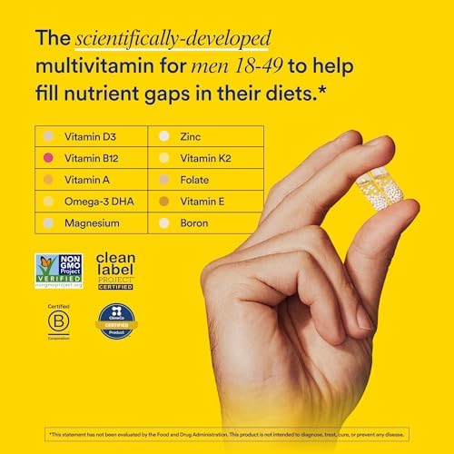 Ritual Women's and Men's 18+ Daily Muiltivitamin - Key Essential Vitamins and Minerals to Support Energy, Heart, Brain Health - Vegan - Mint - 30 Servings