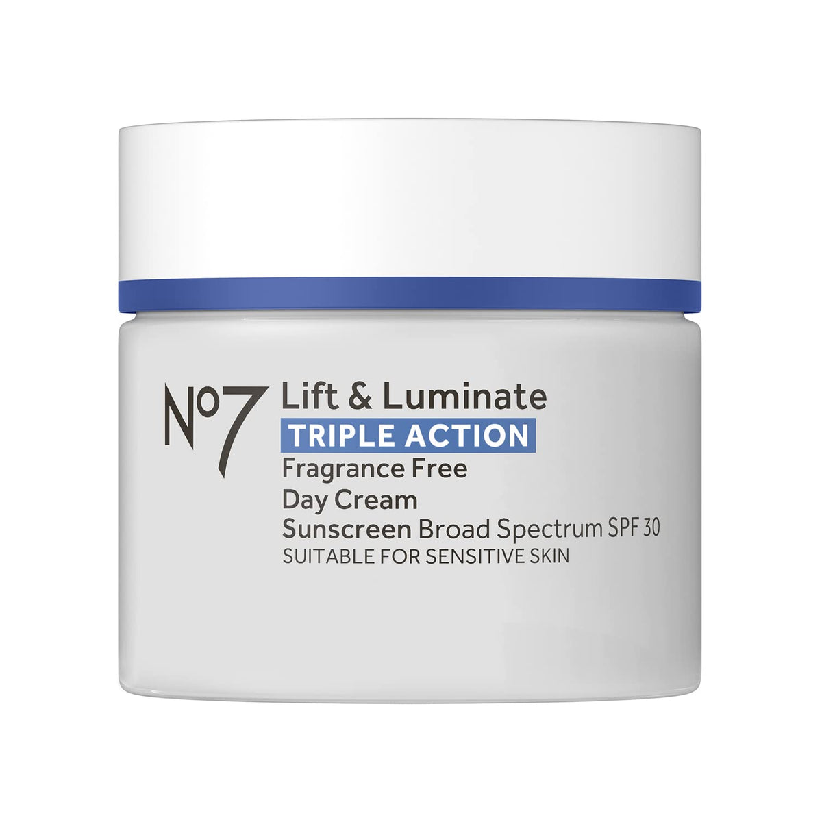 No7 Lift & Luminate Triple Action Face Cream with SPF 30, 1.69 oz No.7