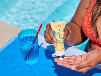 Babo Botanicals Sheer Mineral Sunscreen Lotion SPF 50 with 100% Mineral Active Ingredients for Babies, Kids or Extra Sensitive Skin, Lightweight Babo Botanicals