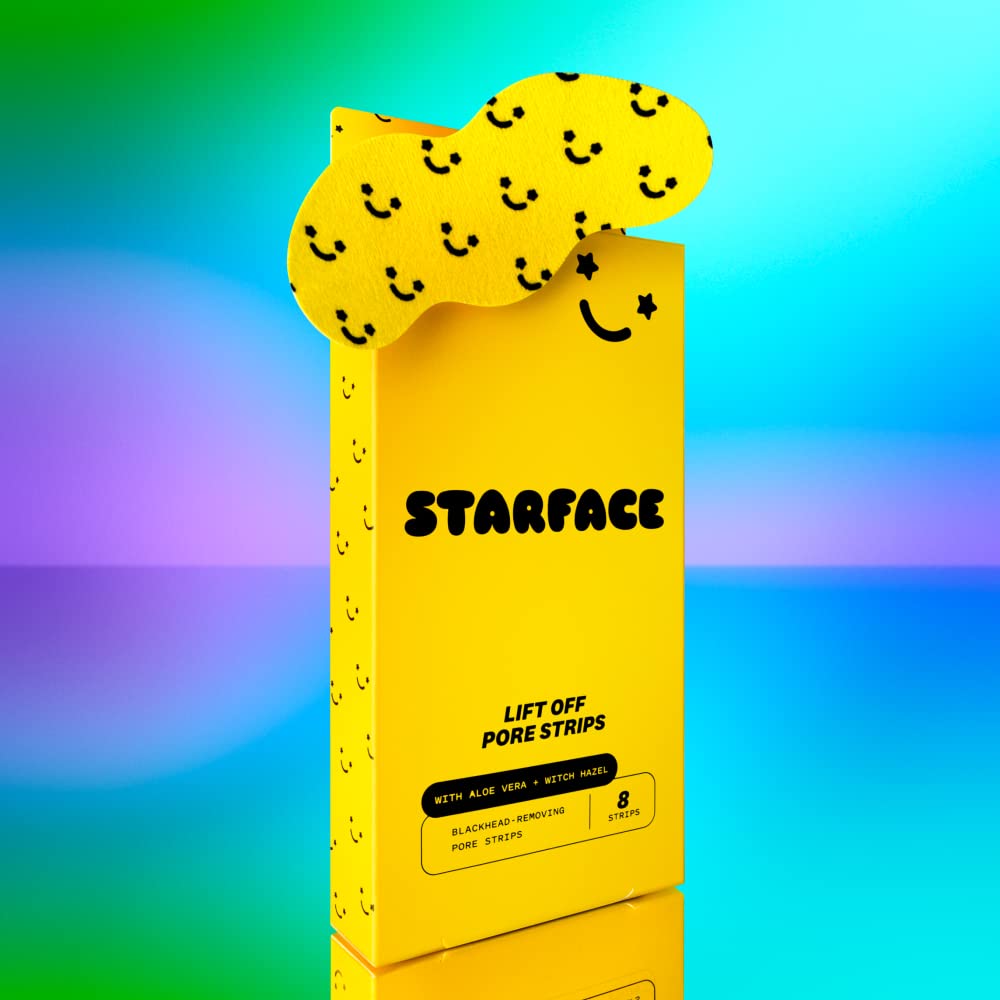 Starface Deep Cleansing Blackhead Remover Nose Pore Strips, Original, 8 ct Starface World