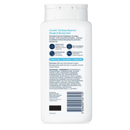 CeraVe Salicylic Acid Body Wash, Exfoliates Rough and Bumpy Skin, 10oz CeraVe
