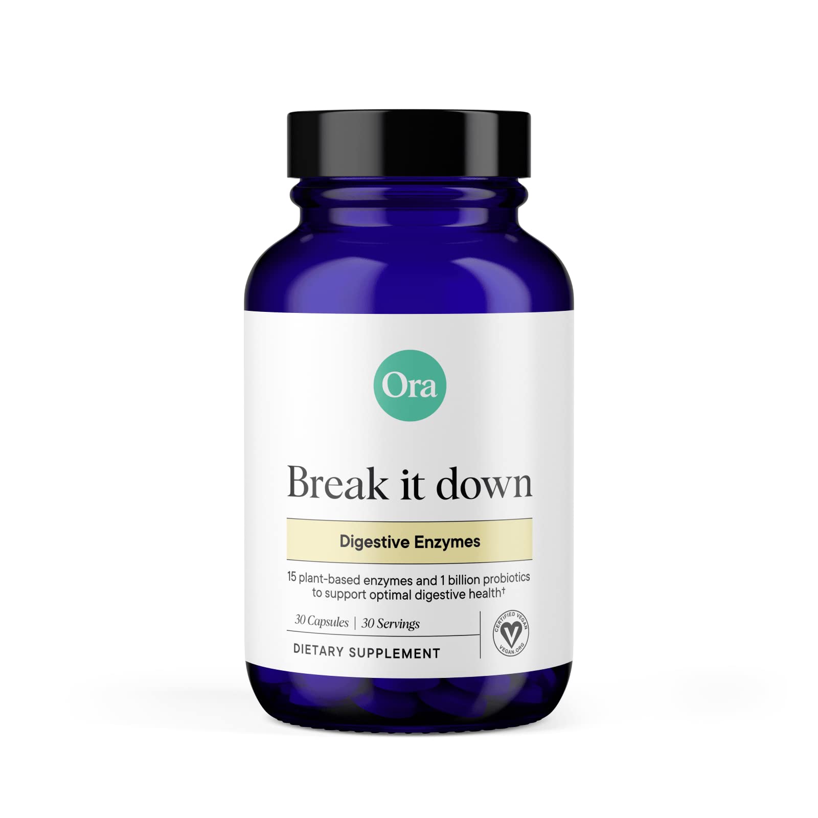 Ora Organic Multi-Enzyme Supplement - Vegan, Gluten Free Enzymes for Digestion with Probiotics for Gut Health, Bloating, Constipation and Gas Relief - 30 Easy to Swallow Capsules Ora Organic buy australia supplements