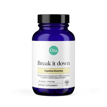 Ora Organic Multi-Enzyme Supplement - Vegan, Gluten Free Enzymes for Digestion with Probiotics for Gut Health, Bloating, Constipation and Gas Relief - 30 Easy to Swallow Capsules Ora Organic buy australia supplements
