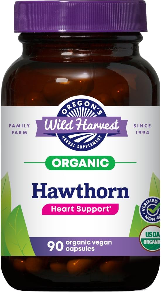 Oregon's Wild Harvest Hawthorn Organic Herbal Supplement, 90 Count Gsupps Australia