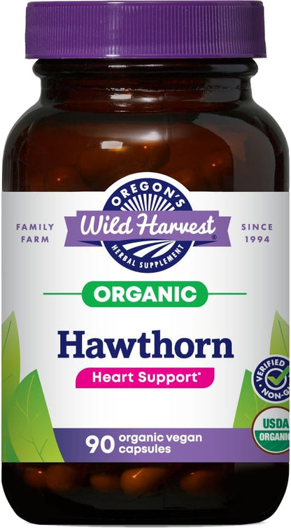 Oregon's Wild Harvest Hawthorn Organic Herbal Supplement, 90 Count Gsupps Australia