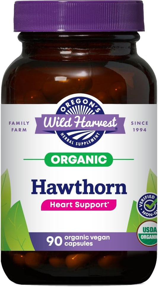 Oregon's Wild Harvest Hawthorn Organic Herbal Supplement, 90 Count Gsupps Australia