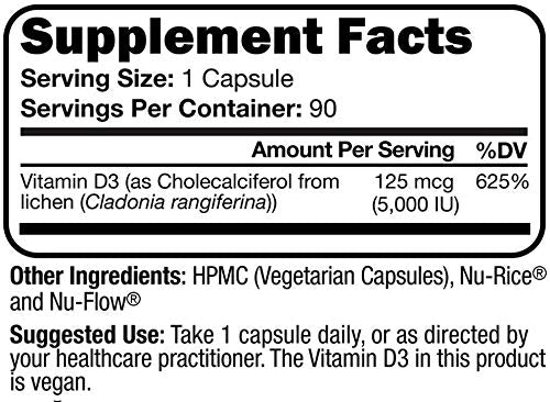 Script Essentials Vegan Vitamin D3 5,000 IU for Healthy Muscle Function, Bone Health, and Immune Support - Non-GMO, Gluten Free and Kosher Certified - 90 Servings Script Essentials buy australia supplements