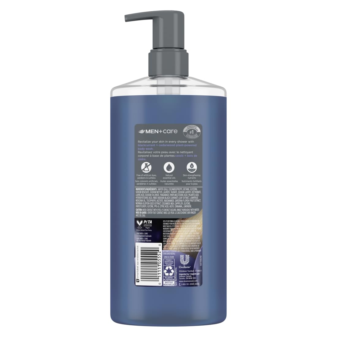 Dove Men Moisturizing Body Wash, Blackcurrant + Cedarwood, 26 oz DOVE MEN + CARE