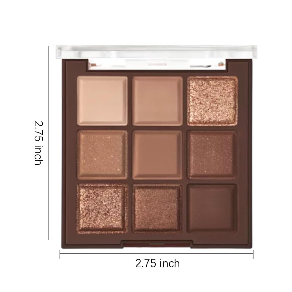 CAKAILA Brown Eyeshadow Palette-Neutral Nude Brown Smokey Eye Shadow Palette,Rose Gold Bronze Naked Cream Eyeshadow Palette Makeup,Natural Eyeshadow for Eyes Long Lasting Naturing-Looking CAKAILA