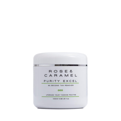 Rose & Caramel Purity Excel 60 Second Miracle Express Self Tan Remover & Exfoliating Tan Eraser Body Scrub 14.89 Fl Oz (440ml) Rose & Caramel