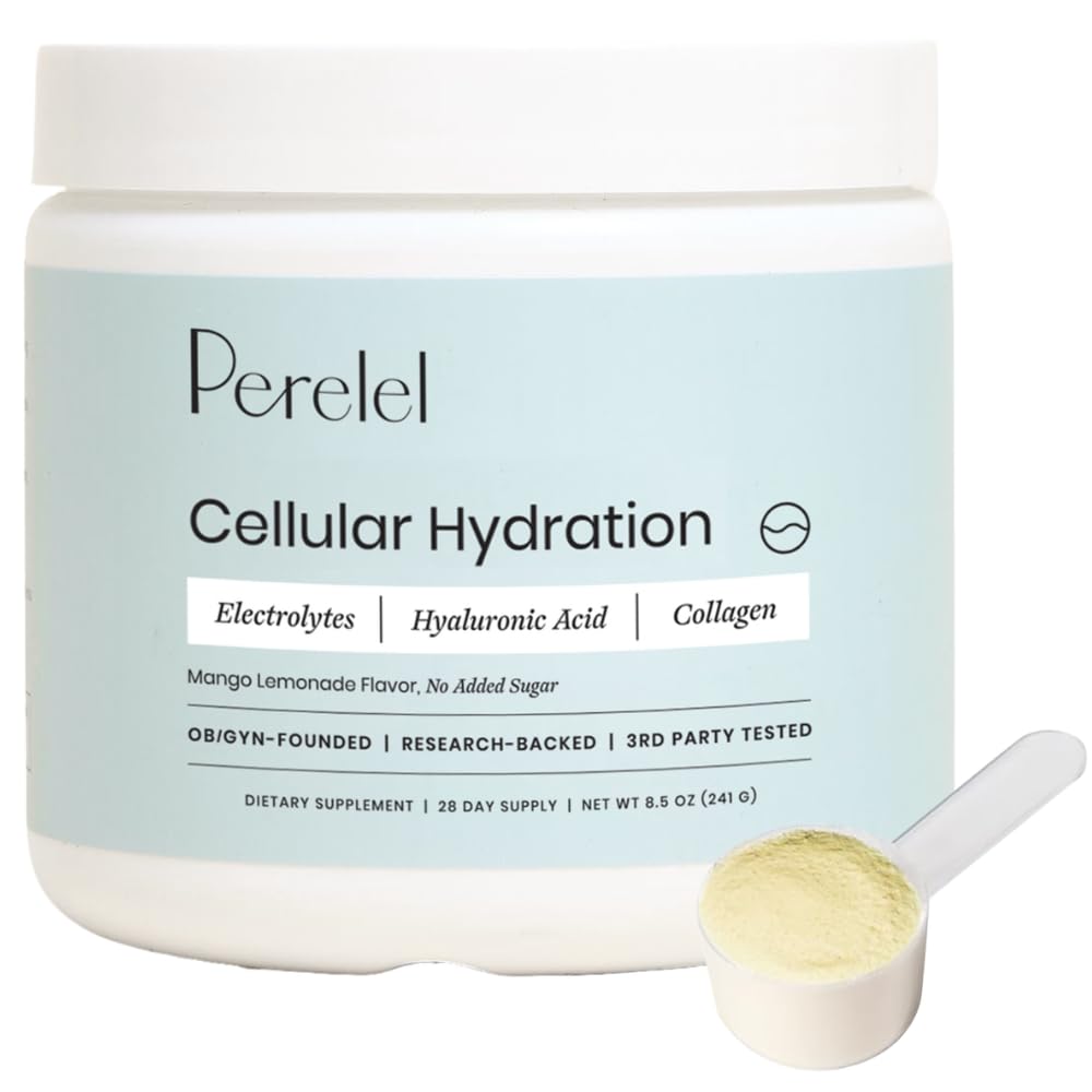 Perelel Hydration Powder, Electrolyte Supplement with Collagen & Hyaluronic Acid, Mango Lemonade Flavor, Soy & Gluten Free, Non GMO, No Added Sugar, 28 Servings Perelel buy australia supplements