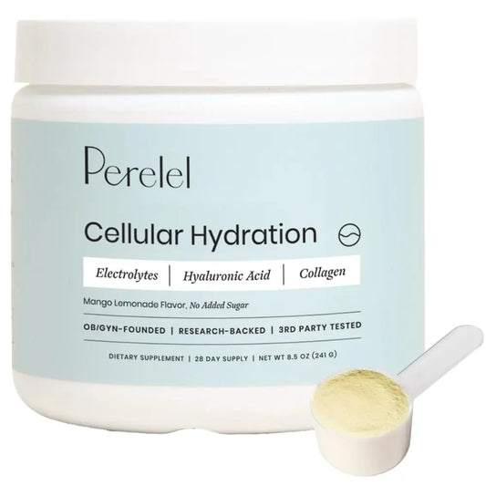 Perelel Hydration Powder, Electrolyte Supplement with Collagen & Hyaluronic Acid, Mango Lemonade Flavor, Soy & Gluten Free, Non GMO, No Added Sugar, 28 Servings Perelel