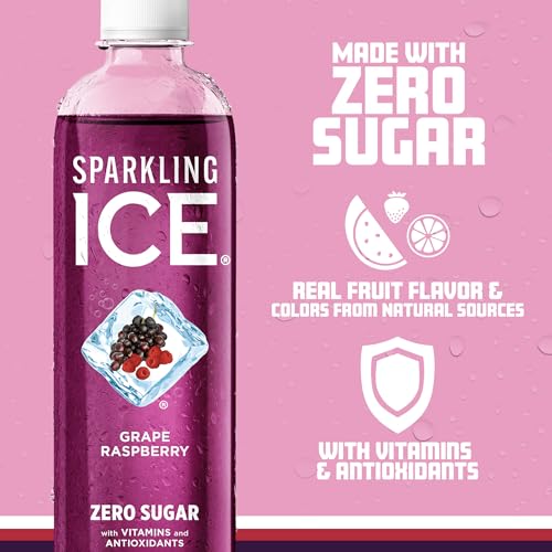 Sparkling Ice, Grape Raspberry Sparkling Water, Zero Sugar Flavored Water, with Vitamins Sparkling ICE buy australia supplements