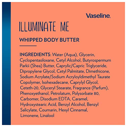 Vaseline Illuminate Me Shea Butter Whipped Body Butter for Melanin Rich Skin Provides 24 Hour Moisturization for Dry Skin 11 oz Vaseline