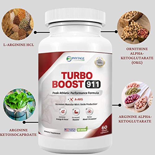 Phytage Labs Turbo Boost 911 Nitric Oxide Booster, Circulation, Energy Boost, Mental Focus Phytage Labs buy australia supplements