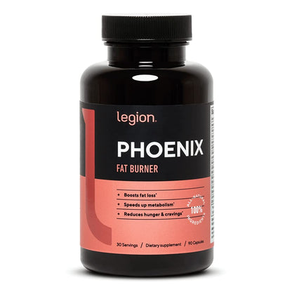 LEGION Phoenix Thermogenic Fat Burners & Weight Loss Pills - 30 Servings, 90 Capsules (Caffeine Free)