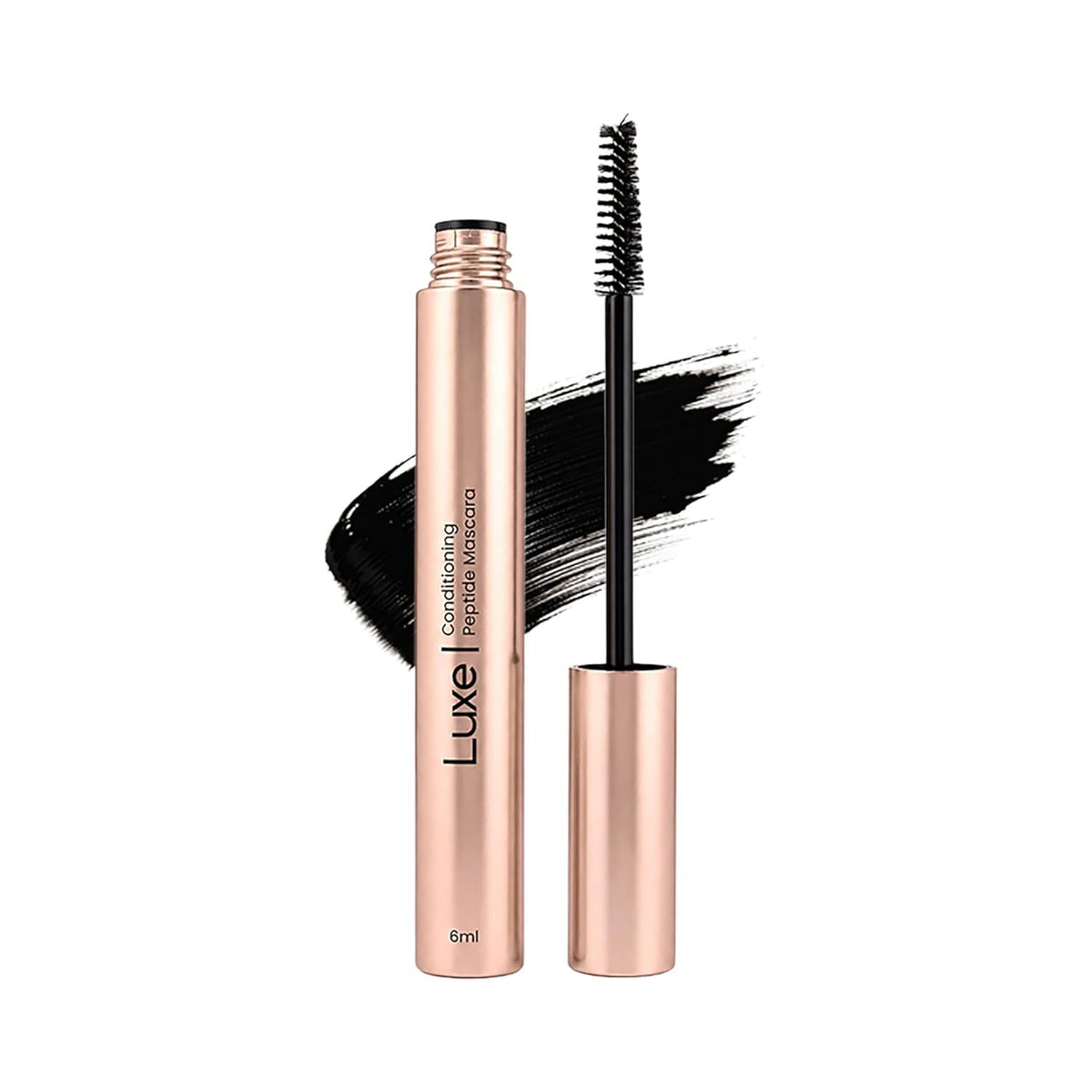 Luxe Conditioning Peptide Mascara, Buildable Volume & Length, Long-Lasting Clump-Free Black, Lash Extension Friendly Luxe Cosmetics