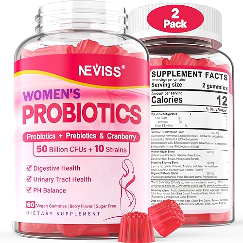 Probiotics for Women Gummies, Sugar Free Vaginal Probiotics 50 Billion CFU 10 Strains w/ Cranberry NEVISS buy australia supplements