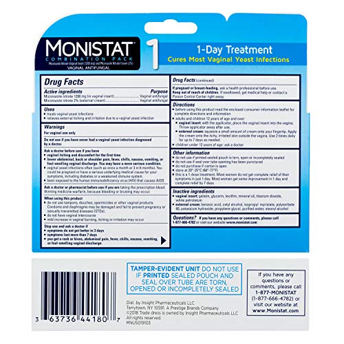 MONISTAT 1-Dose Yeast Infection Treatment, 1 Ovule Insert & External Itch Cream Monistat buy australia supplements