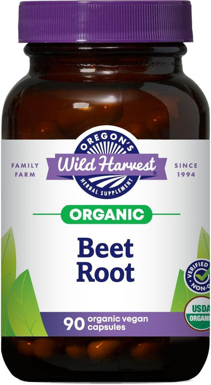 Oregon's Wild Harvest Organic Beet Root Capsules – 90 Vegan Capsules – USDA Certified Organic Beet Root Powder – Non-GMO, Gluten-Free, Dairy-Free, Soy-Free – Grown in North America – Made in the USA Gsupps Australia