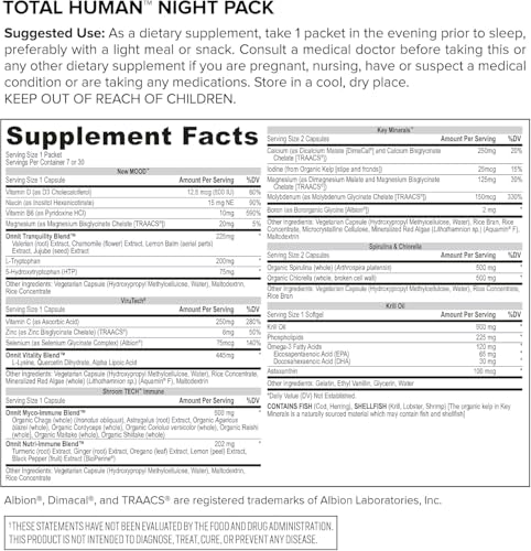 ONNIT Total Human Adult Multivitamin Comprehensive Capsule Packs with Day and Night Support, Daily Vitamin Packs for Men and Women, Dietary Supplement Capsules, 30-Day Supply, 60 Packs ONNIT buy australia supplements