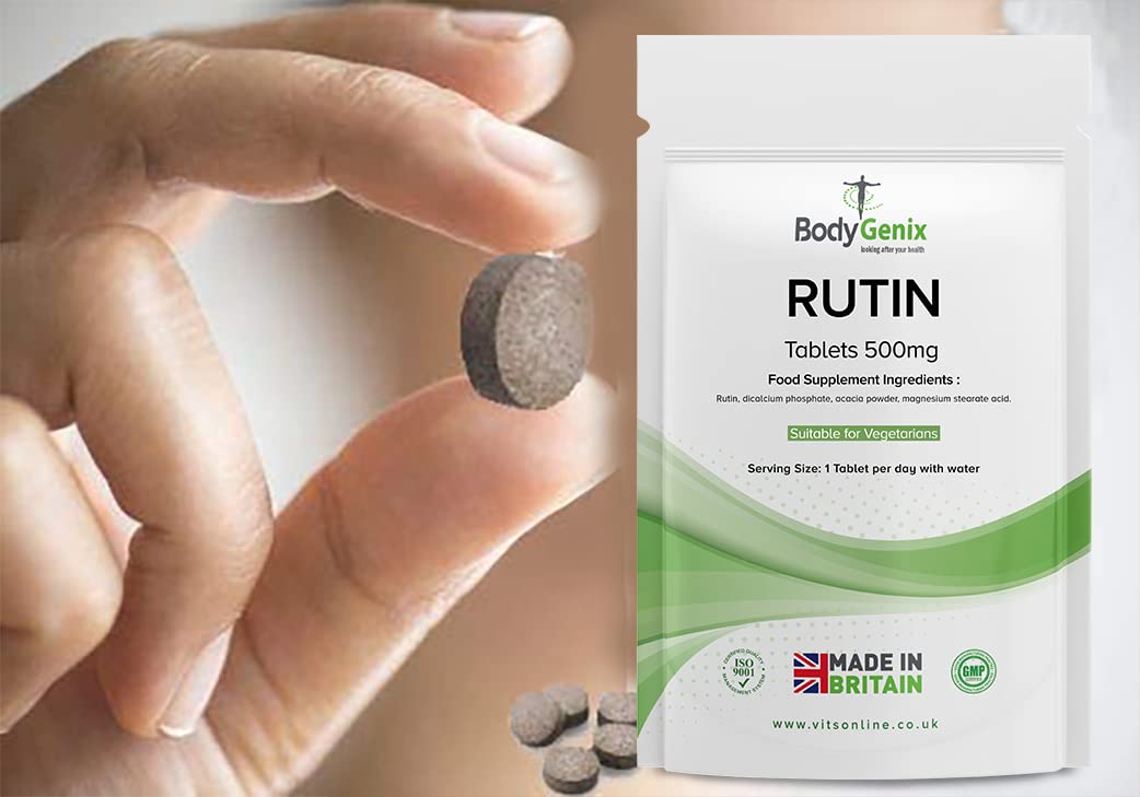 Bodygenix Rutin 500mg Tablets CAPILLARIES, VARICOSE Veins, Hemorrhoids Veg Friendly Bodygenix buy australia supplements