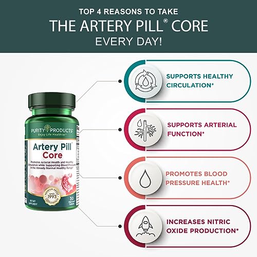 Purity Products Artery Pill Core from MK-7 Vitamin K2, Plant-Based S7 Nitric Oxide Booster Purity Products buy australia supplements