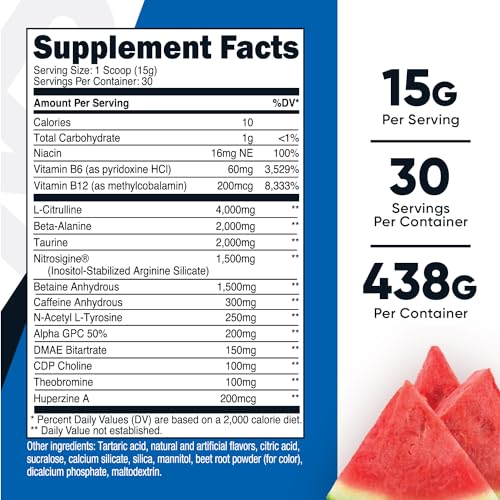 Nutricost Pre-Workout Xtreme, Watermelon, 30 Servings, Vegetarian, Non-GMO and Gluten Nutricost buy australia supplements