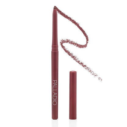 Palladio, Retractable Waterproof Lip Liner High Pigmented and Creamy Color Slim Twist Up Smudge Proof Formula with Long Lasting All Day Wear No Sharpener Required, Plum Palladio