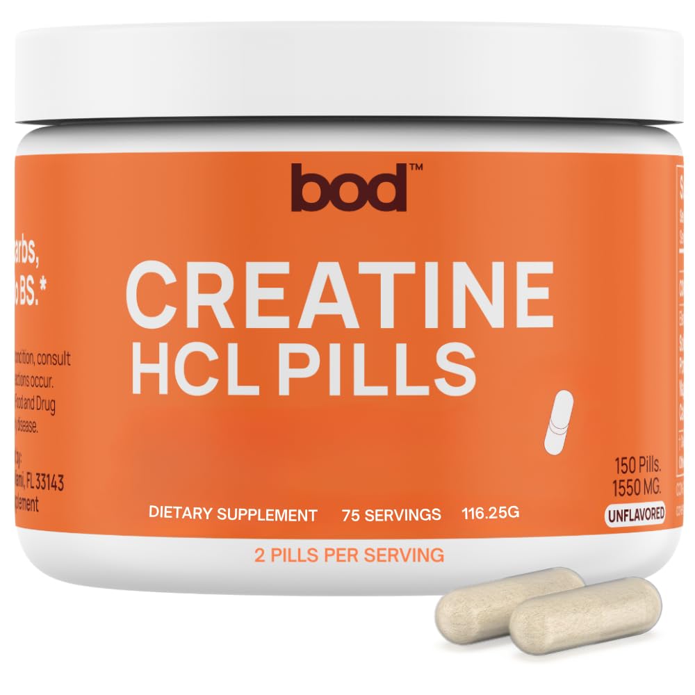 Bod Creatine HCL Capsules – 150 Pills | Creatine Hydrochloride Supplement for Men & Women | Easy-to-Swallow Alternative to Monohydrate Powder, Unflavored & Keto-Friendly Bod buy australia supplements