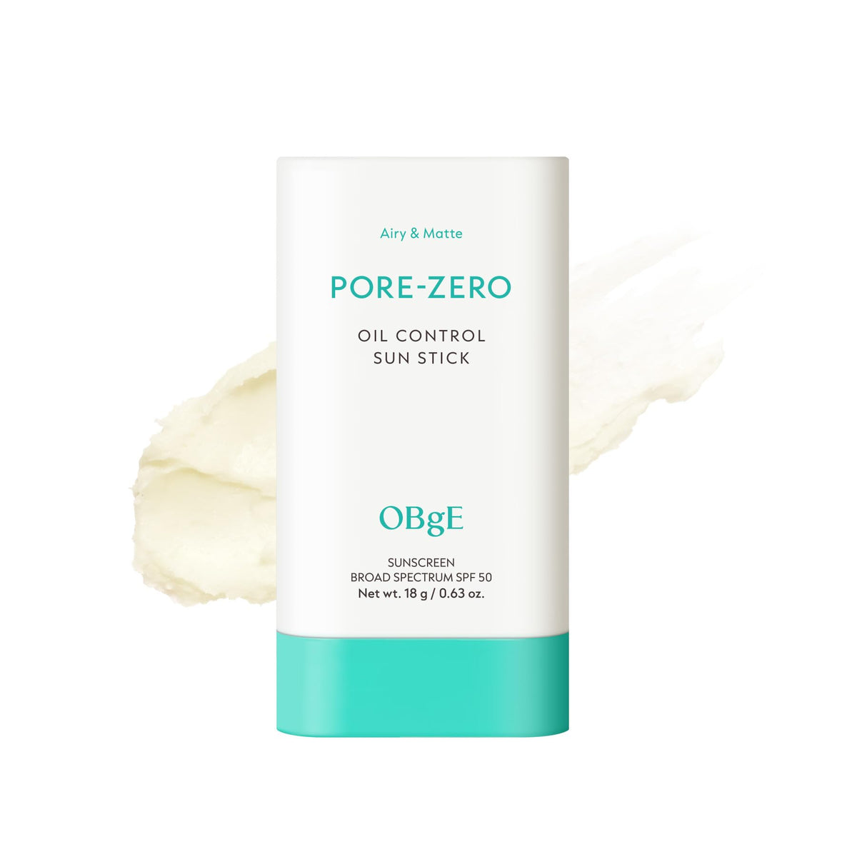 OBgE Pore Zero Matte Sunscreen Stick SPF50 0.63oz, Korean Sunstick for face OBgE