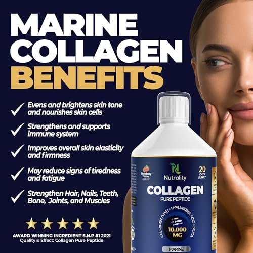 Nutrality Marine Collagen Sugar Free Liquid | Peptides, Hyaluronic Acid, Silica, Biotin, 10000mg Type 1 Nutrality buy australia supplements