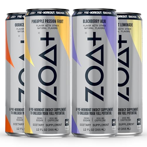 ZOA+ Pre-Workout Sugar Free Energy Drink, Orange Grapefruit - NSF Certified for Sport ZOA buy australia supplements