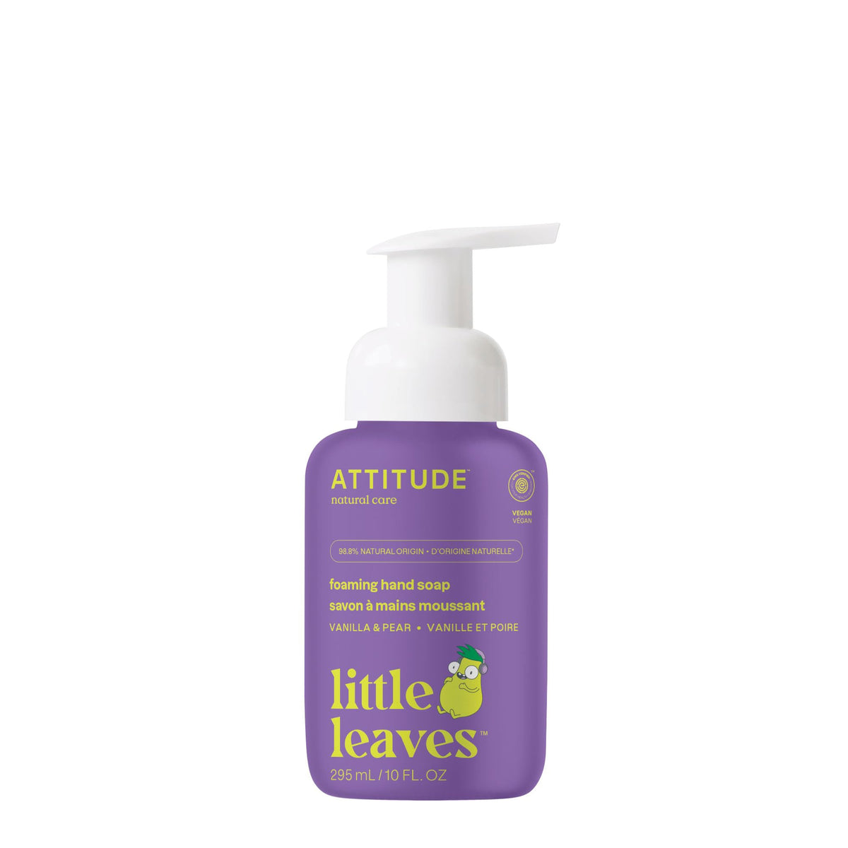ATTITUDE Foaming Hand Soap for Kids, EWG Verified, Vanilla & Pear, 10 oz BIO SPECTRA ATTITUDE