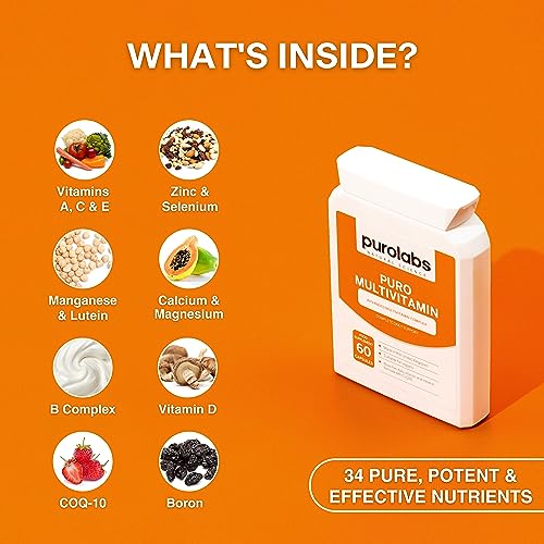 Puro Multivitamin - 34 Multivitamins & Minerals - Daily Complex for Men & Women Purolabs buy australia supplements