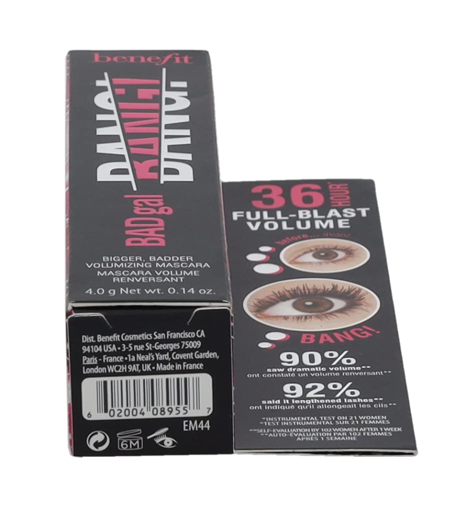 Benefit BADgal Bang Volumizing Mascara Mini Black, 0.14 Ounce Benefit