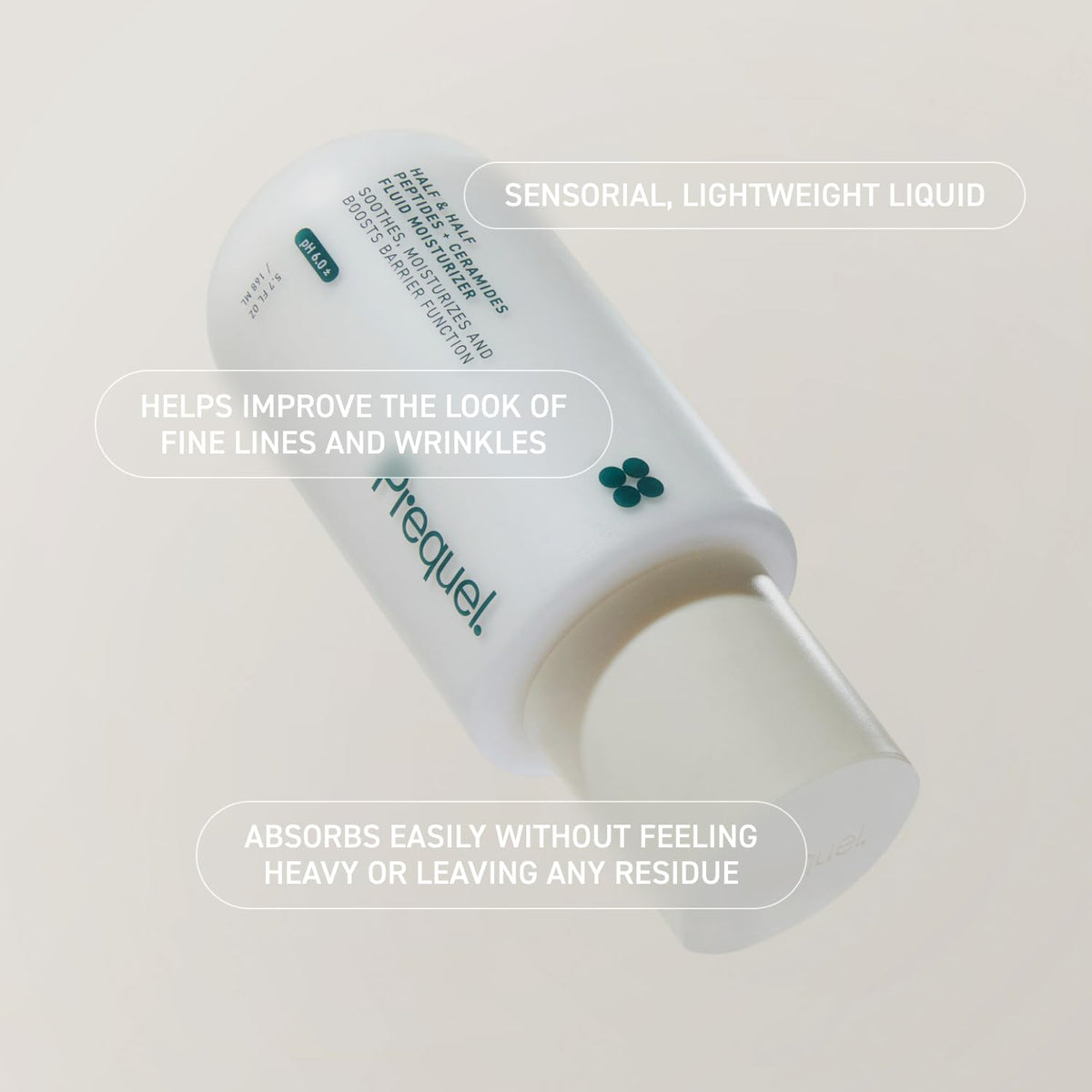Prequel Skin Hydrating Moisturizer Face Cream, Ceramide Peptide Lotion Prequel