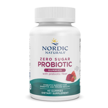 Nordic Naturals Zero Sugar Probiotic Gummies - Strawberry Watermelon Flavor - 40 Gummies - Supports Digestive Wellness & Immune Health - Non-GMO - Third Party Tested - Vegan - 20 Servings Nordic Naturals buy australia supplements