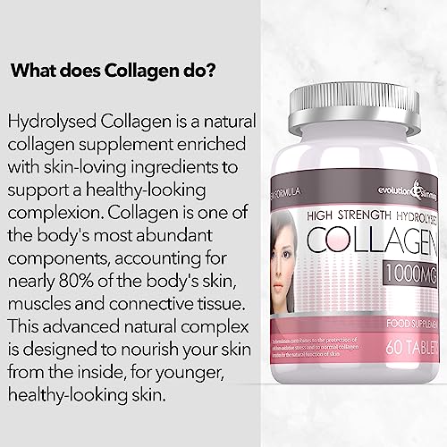 Hydrolysed Collagen High Strength 1,000mg for Hair, Skin & Nails, 60 Tablets, Evolution Slimming Evolution Slimming buy australia supplements
