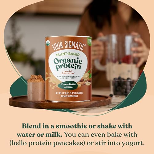Four Sigmatic Organic Plant-Based Protein Powder Peanut Butter Protein with Lion’s Mane Four Sigmatic buy australia supplements